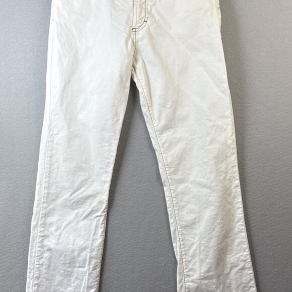 Vitamina Jeans Womens Size EU 44 White US 30 x 31 Straight Leg Denim Pants Italy - Picture 1 of 11
